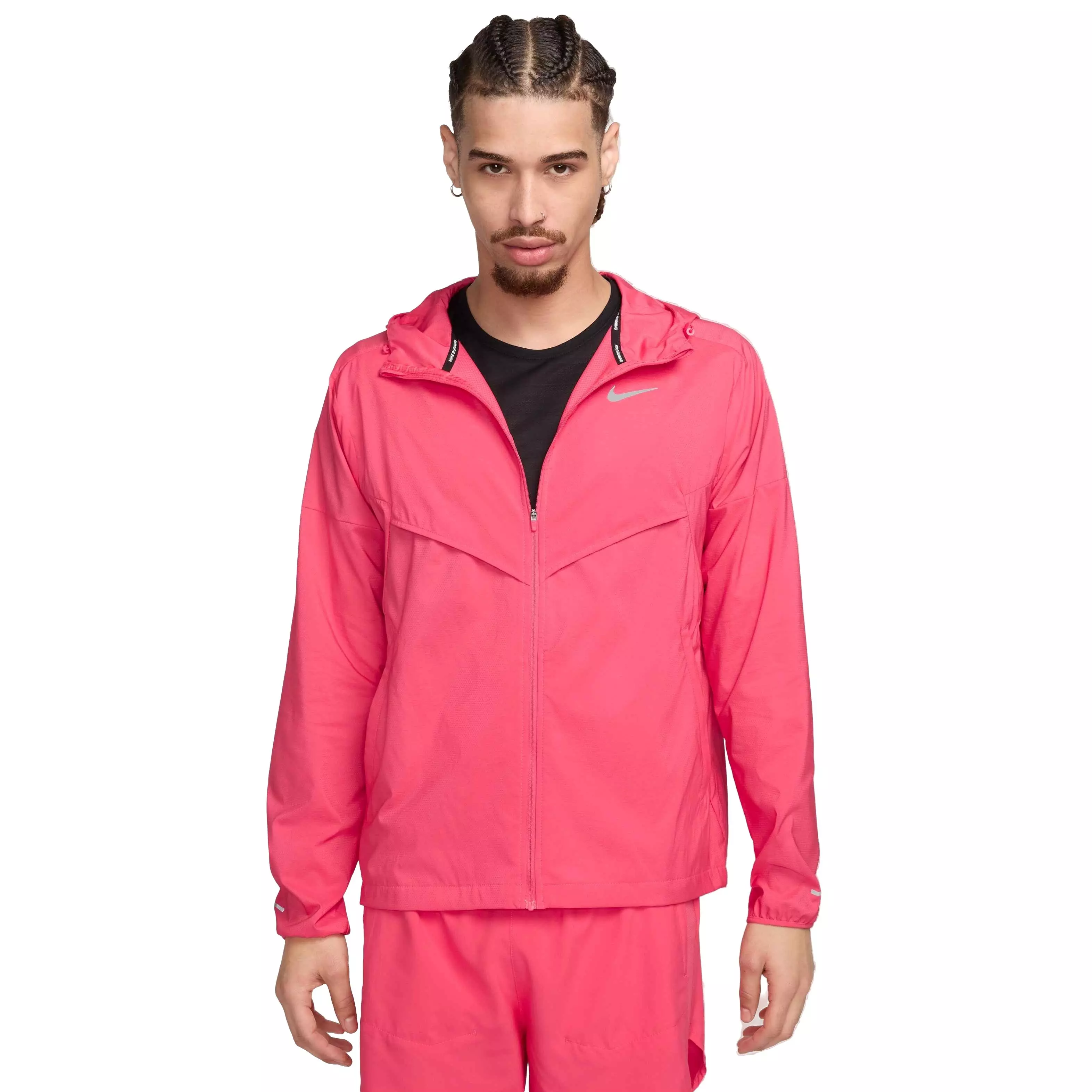 Nike Men's Windrunner Repel Running Jacket - Pink